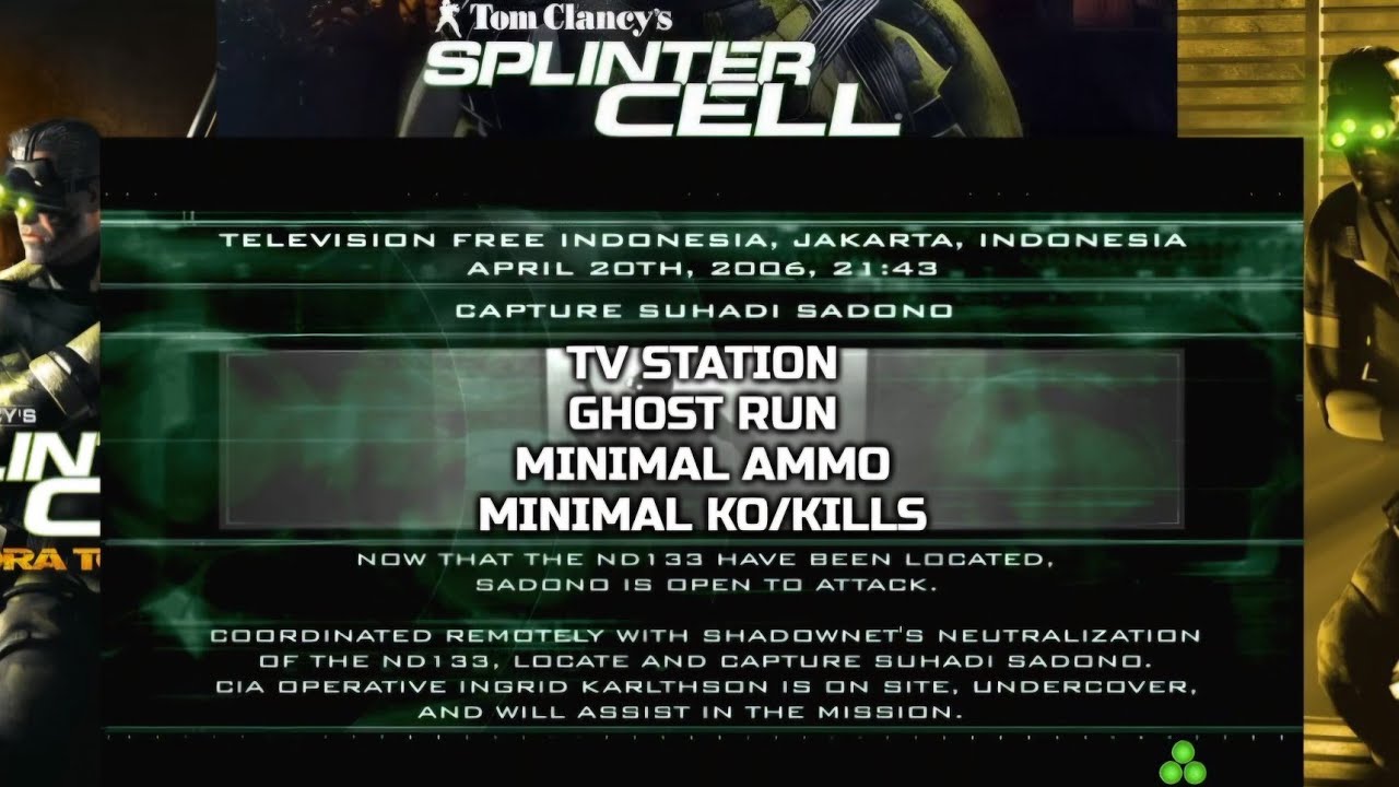 Splinter Cell Pandora Tomorrow HD Ghost Playthrough TV Station, Jakarta