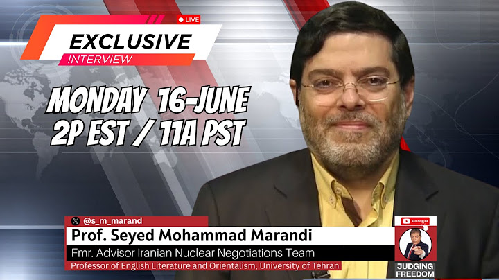 [SPECIAL] Prof. Seyed Mohammad Marandi  :The View From Tehran!