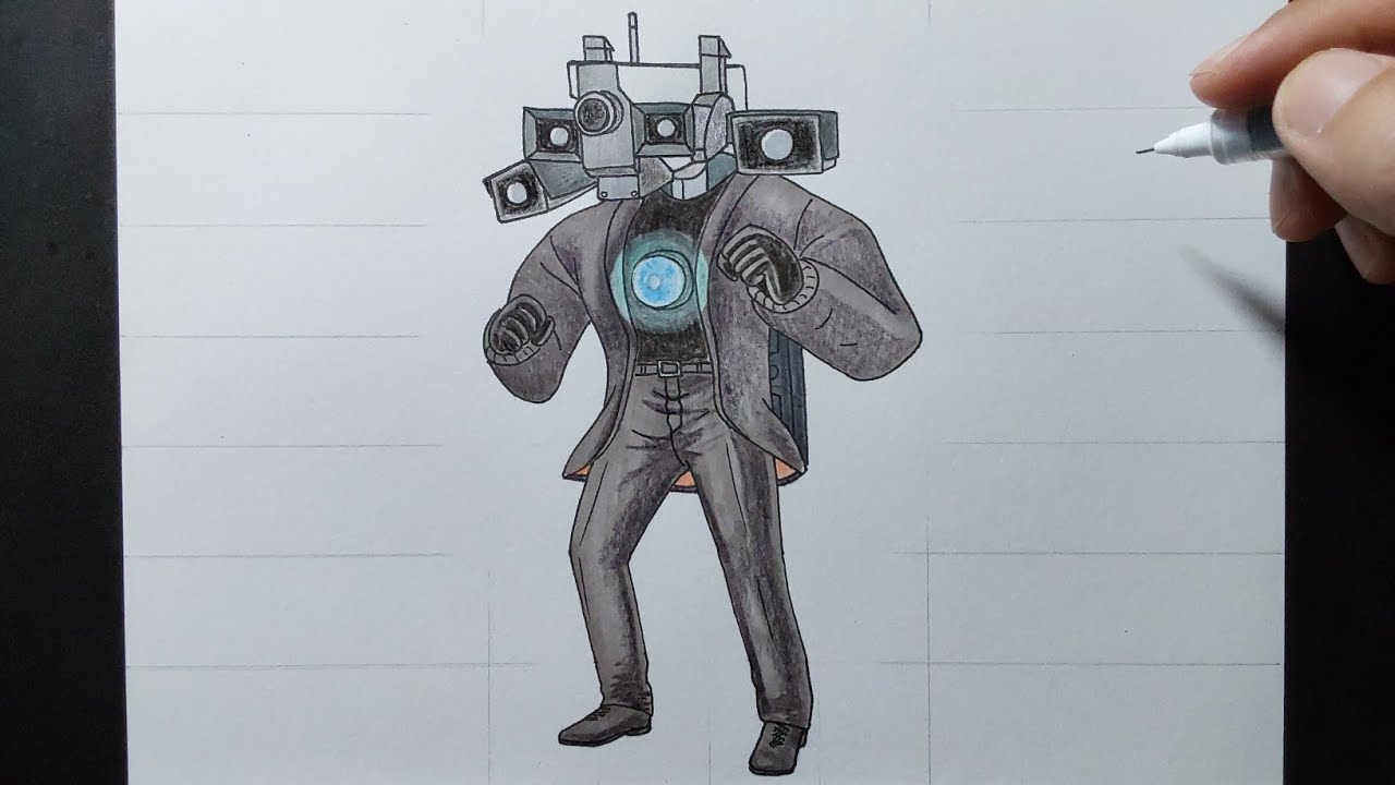 How To Draw TITAN CAMERAMAN BOSS YouTube