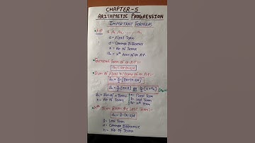 Class 10 Maths important formulas of chapter 5 Arithmetic Progression #ncert #formulas #arithmetic