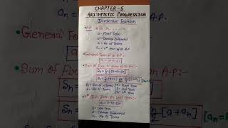 Class 10 Maths important formulas of chapter 5 Arithmetic Progression #ncert #formulas #arithmetic