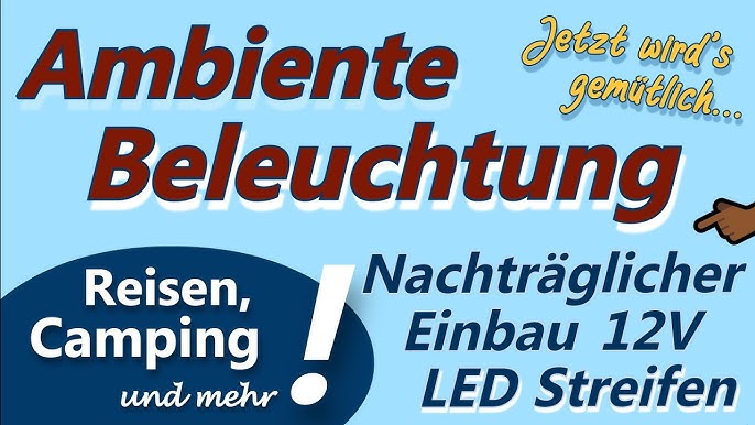 LED Regenrinne Lichtleiste dimmen  Einbau 12V Dimmer in Kastenwagen  Wohnmobil 