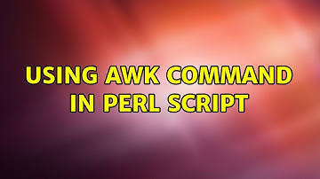Ubuntu: Using awk command in perl script