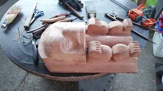Carving Progress With Fred Fulmer Tlingit Artist
