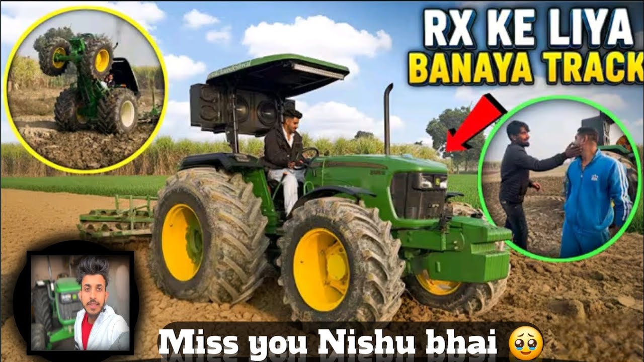 RX ke liya banaya track 😱harrow testing and tractors 🚜  