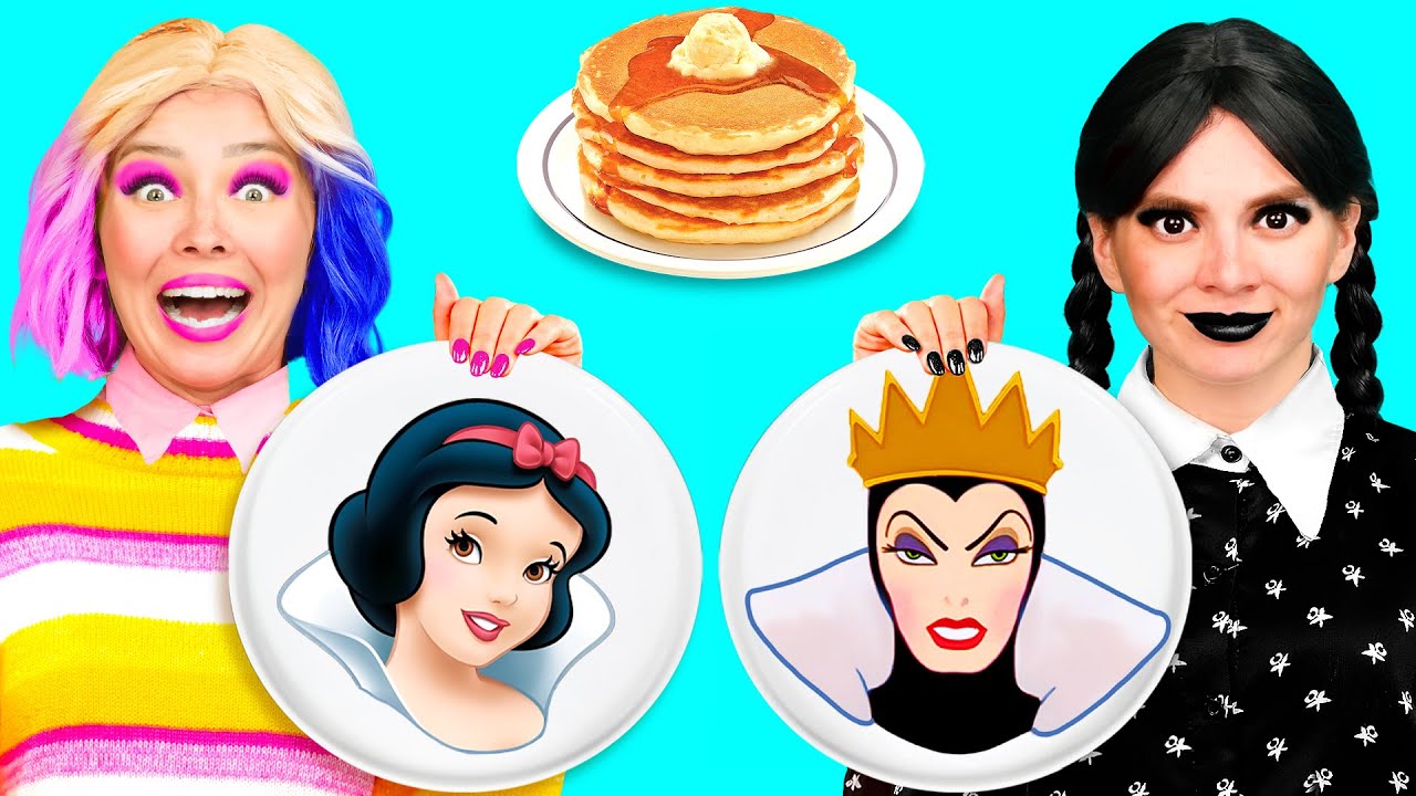 Творческий Челлендж с Блинчиками с Уэнсдей Аддамс | Потрясающие Кухонные Лайфхаки от BaRaDa Best