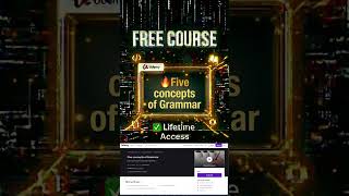 Five concepts of Grammar ✨ Free Udemy Course 2026 #onlinecourses