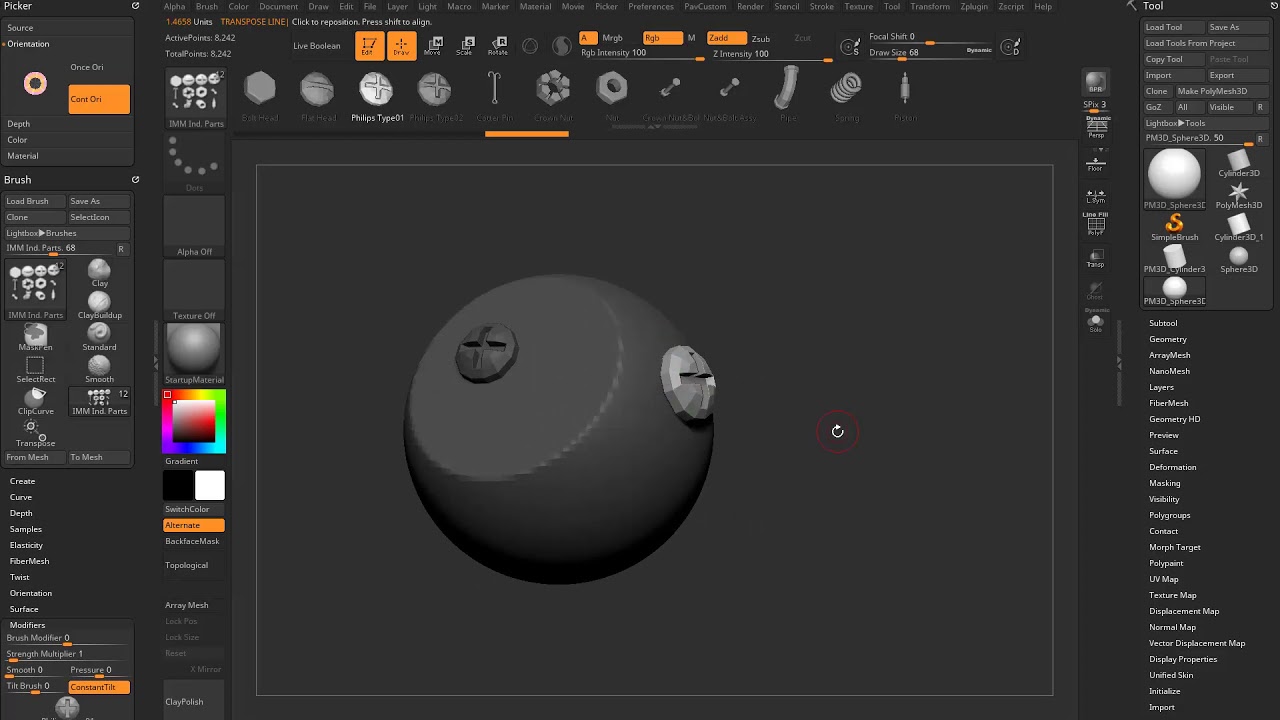 world axis zbrush