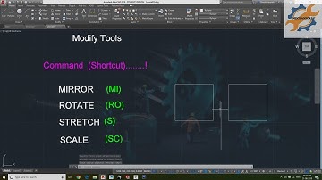 Auto CAD Beginners Tutorial 10  Commands are  ROTATE,MIRROR,STRETCH,SCALE