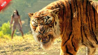 The terrible tiger Sher Khan does not like Mowgli. In Hindi