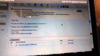 SCAM Delivery Failure Notification e-mail SCAM do not open link