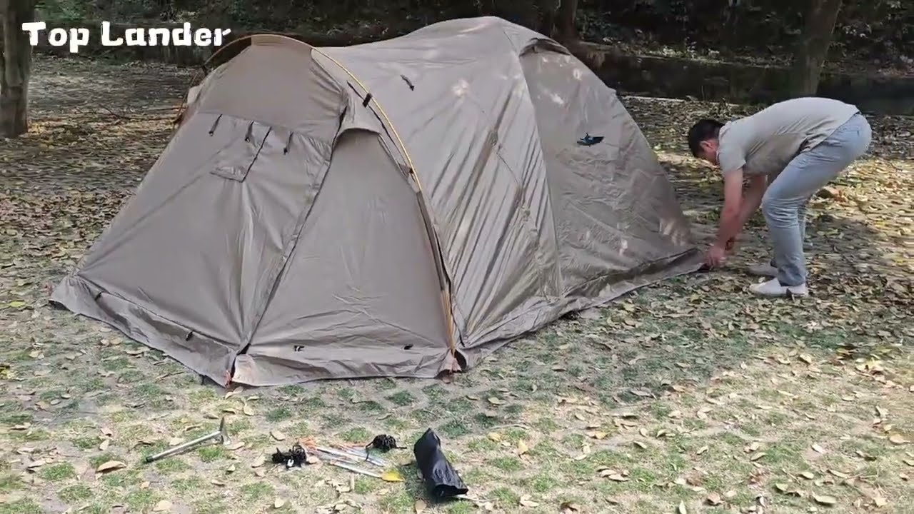 Fireproof Hot Tent Waterproof Extend 2 Person Dome Tent with Stove