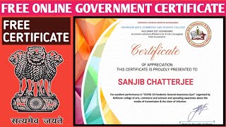 Free Online Course With Certificate | Free Awareness Certificate | Free Webinar Certificate Free2021