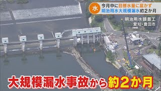 農家からは落胆の声　明治用水の大規模漏水から約2か月　目指していた7月中の水量確保は間に合わず(2022/7/26)