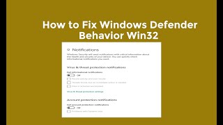 How to Fix Windows Defender Behavior Win32 (Easy Solution)