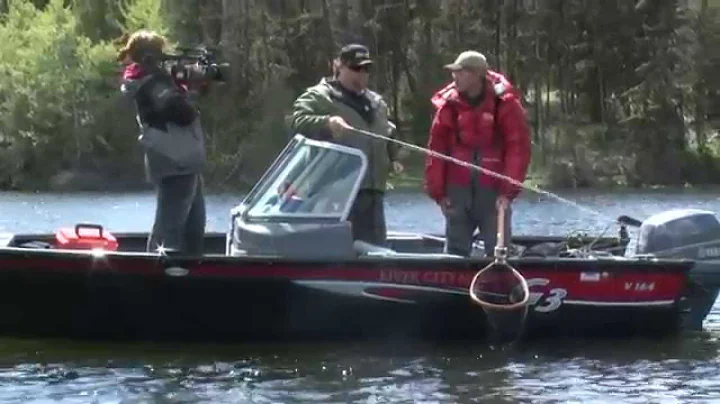 Rainbow Trout in Peter Hoke Lake - Mike catches on...