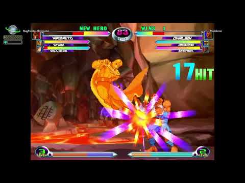 MvC2: Maddroo - Dhalsim Crossup Yoga Inferno to Side Switch 4F 29 hit Combo .:6.2.25:.