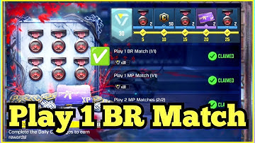 Call Of Duty Mobile Play 1 BR Match Task Complete Tasks Much Faster