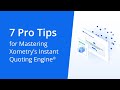 Webinar recording 7 pro tips for mastering xometrys instant quoting engine