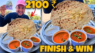 1 BAHUBALI PARATHA Thali खाओ 😳😳 2100 ₹ ले जाओ 🤑🤑 || street challenge