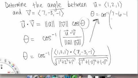 Dot Product & Angle Between Two Vectors | Example 2 | Multivariable Calculus for Sci & Eng | Griti