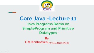 Core Java Lecture 11