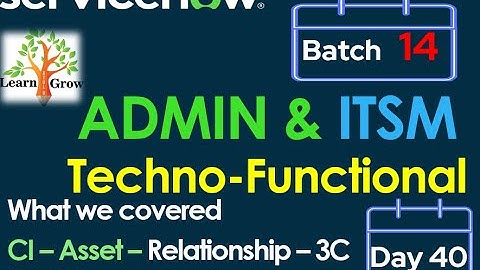 CSA-CIS ITSM Batch14 | Day 40 | CI - Asset - Mapping - Relationship - Dashboard #Shorts #Short