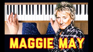 Video thumbnail of "Maggie May (Piano Tutorial) [Easy]"