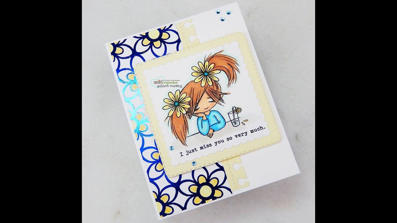 Unity Quick Tip: Cute Pick-me-Up Card with Copic Coloring and Foiled ...