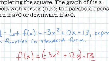 Section 3.1A - Quadratic Functions and Models