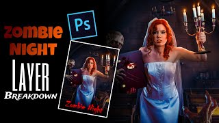 Zombie Night | Photoshop Layer Breakdown Tutorial