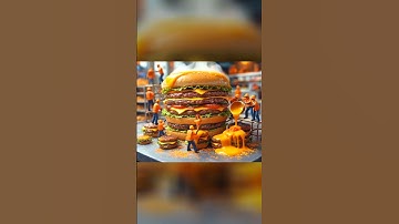 Miniature Making Burger Ai | #shorts #shortsvideo #trending #youtubeshorts #ai #food #cooking #burge