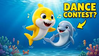 Baby Shark's Fun Day Dancing with Dolphins and Turtles