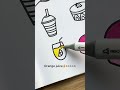 Coloring a orange juice🍊#asmr #satisfying #oddlysatisfying #shorts #coloring #orangejuice
