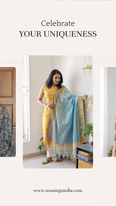 Celebrate your Uniqueness with Musings India. Handcrafted with Love. #indianhandlooms #indianclothes