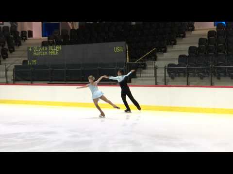 ISU 2014 Jr Grand Prix Tallinn Pairs Short Program Olivia ALLAN / Austin HALE USA