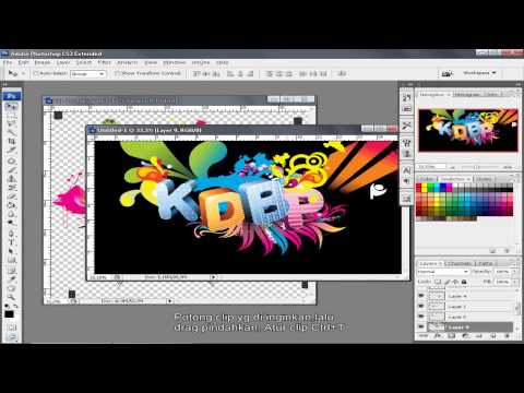 tutorial photoshop cs bahasa indonesia membuat Text d