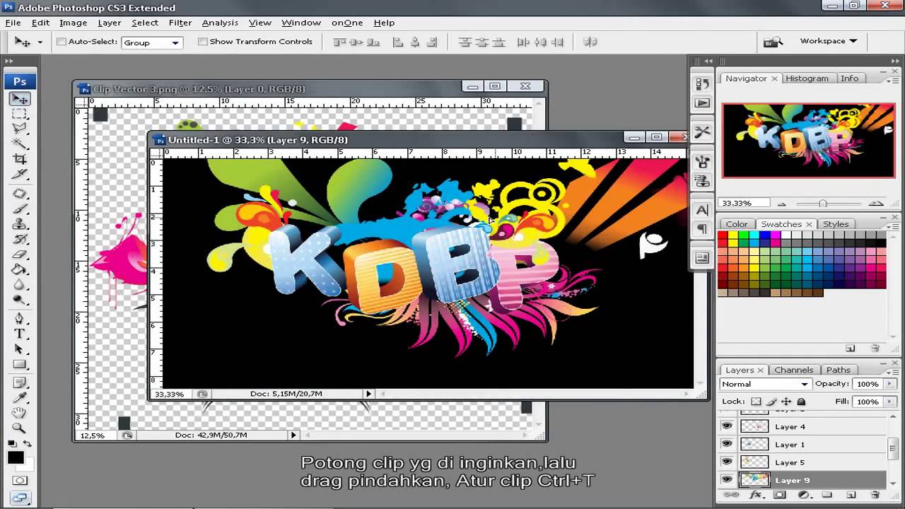 Tutorial Photoshop Cs3 Bahasa Indonesia Membuat Text 3d YouTube