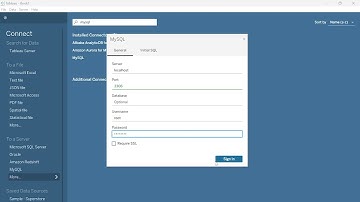 Tableau Connection with SQL and custom SQL query setup