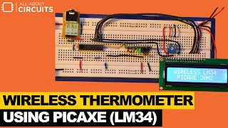 Wireless thermometer using PICAXE (LM34)
