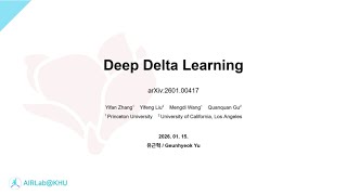 No more ResNets that just add up✋➕ Deep Delta Learning Net Worth