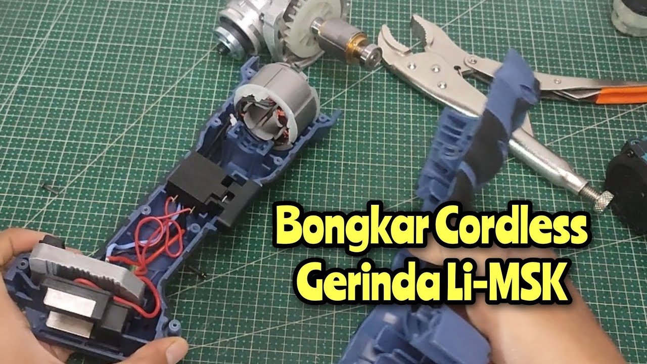 ESC pakai Alumunium blok, jadi adem! Bongkar Gerinda Cordless Li-MSK lihat dalemnya