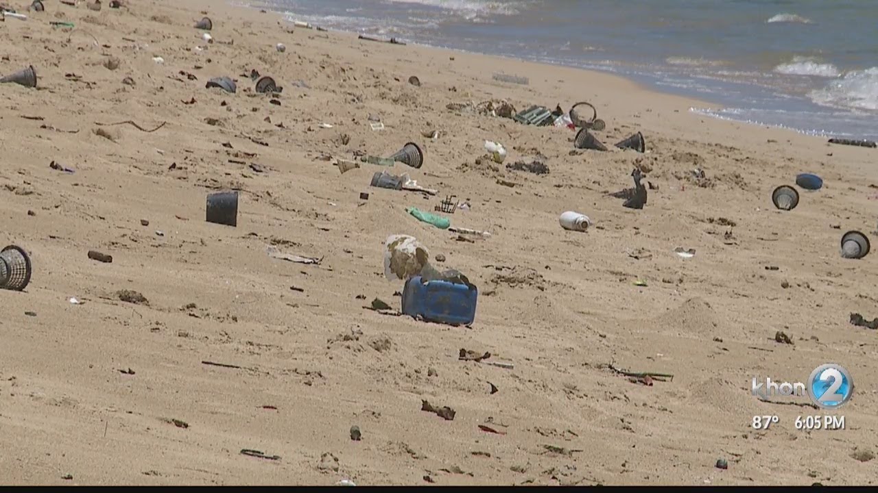 Overnight rubbish buildup on Oahu shore shocks nearby residents YouTube