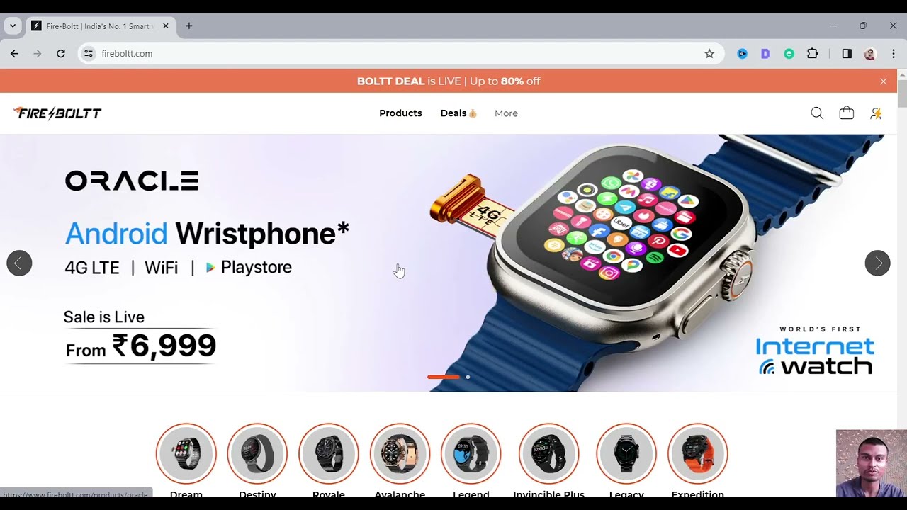 World's first internet watch: Fireboltt Oracle wristphone | Coupon Code Inside