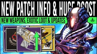 Destiny 2: NEW PATCH INFO &amp; HUGE LOOT BOOST! Weapon REWORK, Exotic Drops, Easy top 10% (12th March)