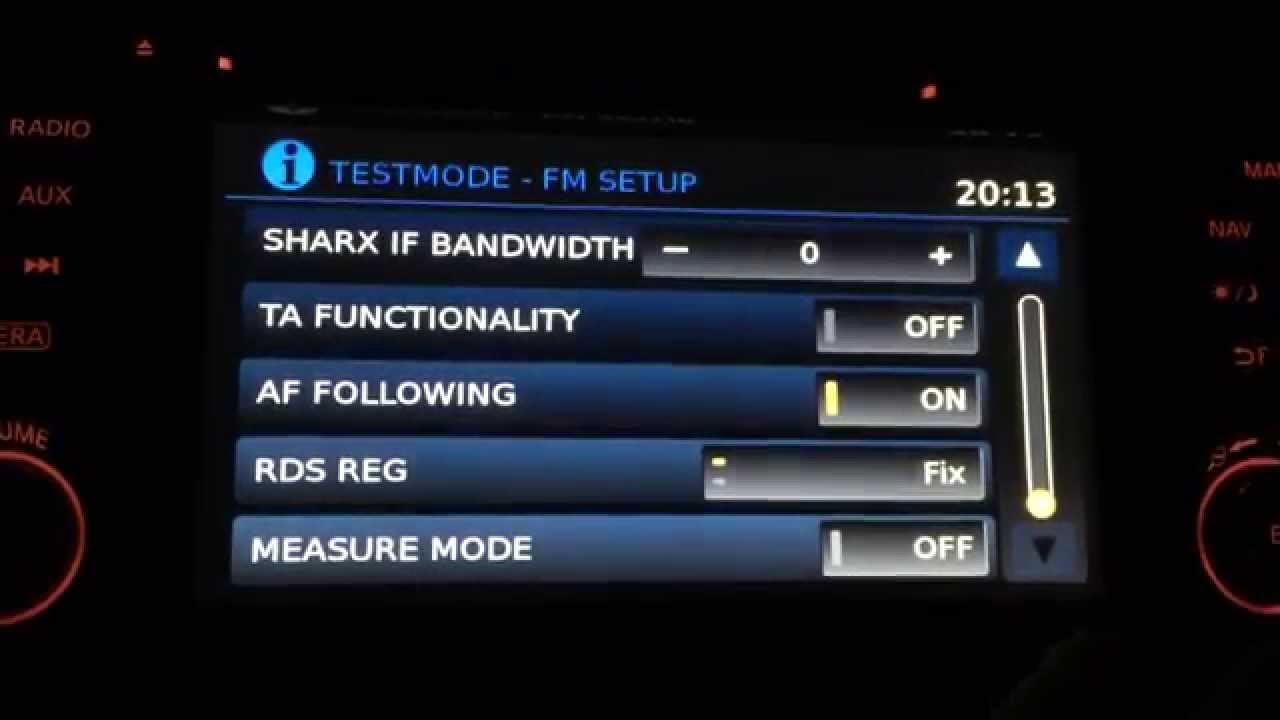 Qashqai J11 - Nissan Connect Test Mode Menu - Quick Walkthrough - Youtube