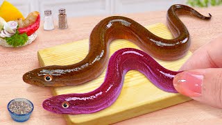 Recipe For Sushi Lovers 🍣 How To Make Miniature Grill Eel Unagi Kabayaki 💗 By Tina Mini Cooking
