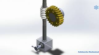 Bevel and worm Gear Mechanism#3| Industrial design ||SolidWorks||Mechanical |@DesignWithAjay