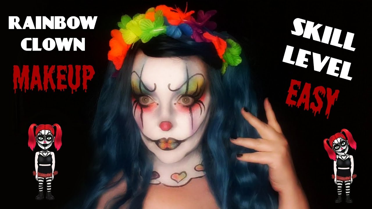 PRETTY RAINBOW CLOWN MAKEUP