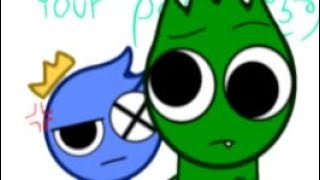this is a blue mind if he is not a friend(rainbow friends Roblox) ft: blue and green